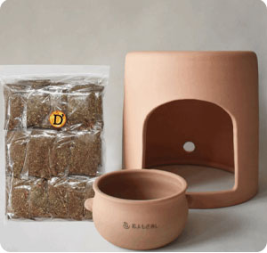 黄土セット（椅子・壺）Dダッシュ（30袋）